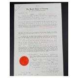 Theodore Roosevelt Signed Montana Land Grant