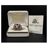 Sterling Silver Black Hills Gold Eagle Ring