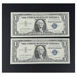 $1 Silver Certificate Sequential Bills