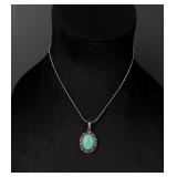 Sterling Silver Turquoise Necklace