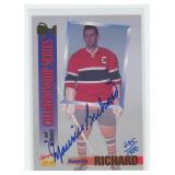Maurice Richard Signed Championship Series Card