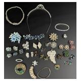 Collection of Rhinestone Costume Jewelry
