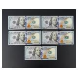 $500 Face Value $100 US Star Notes