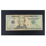 $20 US Bank Note Fancy Money 7777