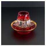 Venetian Murano Ruby Ruby Red Fairy Lamp
