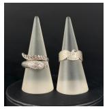 Pair of Sterling Silver Rings