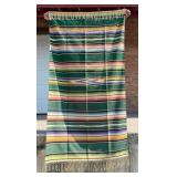Antique Mexican Wool Serape Saltillo Blanket