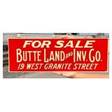 Butte Montana Land & Investment Co Sign
