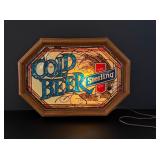 Pure Sterling Cold Beer Lighted Bar Sign
