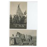 1918 Montana Sioux Indians RPPC Postcards