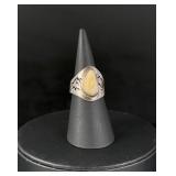 Sterling Silver Montana Elk Ivory Tooth Ring