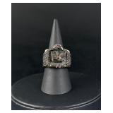 Sterling Silver Patriotic Eagle Ring