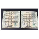 Collection of $20 US Star Note Bank Notes