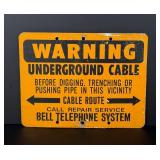 Bell Telephone System Warning Sign