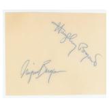 Humphrey Bogart Ingrid Bergman Signed Card