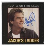 Huey Lewis Signed 45 Record Cover