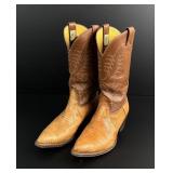 Nocona Tan Two Tone Lizard Western Cowboy Boots