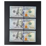 $300 Face Value $100 US Bank Star Note Bills