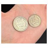 French Tunisia Silver Franc Coins