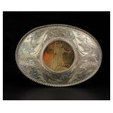 Fleming Sterling Silver Overlay Belt Buckle