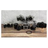 Canon and Nikon 35mm SLR Film Cameras