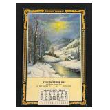 1946 Butte Montana Yellowstone Bar Calendar