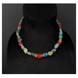 Turquoise and Coral Necklace