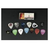 Group of Guitar Picks and Willie Nelson Matches