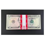 $500 Face Sequential $5 Bills Booklet Money Pad