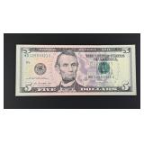 $100 Face Sequential $5 Bills Booklet Money Pad