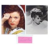Shirley Temple Lucile Ball Signed Photos