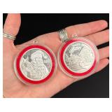 2003 Merry Christmas Santa Claus Silver Rounds