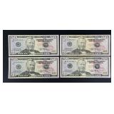 $200 Face Value $50 US Star Note Bills