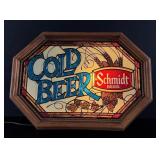 Schmidt Cold Beer Lighted Bar Sign