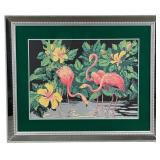 Hemia Calpini Pink Flamingos Serigraph Mirror