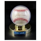 Climber Alex Lowe Signed Autographed Baseball