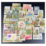 Collection of German Anamorphic Easter Postcards