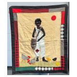 Folk Art Cotton Picker Black Americana Quilt