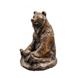 Charles M Russell Montana Sitting Bear Bronze