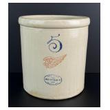 5 Gallon Red Wing Union Stoneware Crock