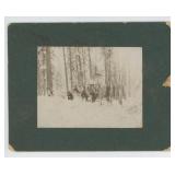 Men Shooting Deer Hunting Cabinet Photo