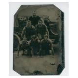Acrobatic Bathing Suit Gay Interest Tintype Photo