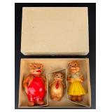 Chalkware Bear Family Wall Hangings