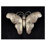 Navajo Sterling Silver Butterfly Brooch