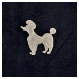 BEAU Sterling Silver Poodle Brooch