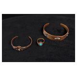 Navajo Trading Post Copper Turquoise Jewelry