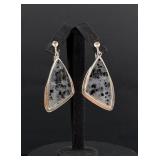 Dendritic Agate Sterling Silver Earrings