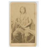 W.R. Cross Spotted Eagle Indian Warrior CDV Photo