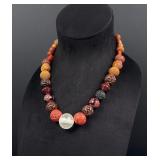 Meiji Japanese Ojime Bead Necklace