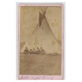 W.R. Cross Dakota Territory Indian Camp CDV Photo
